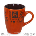 Orange Reactive Glaze Coffee Mug